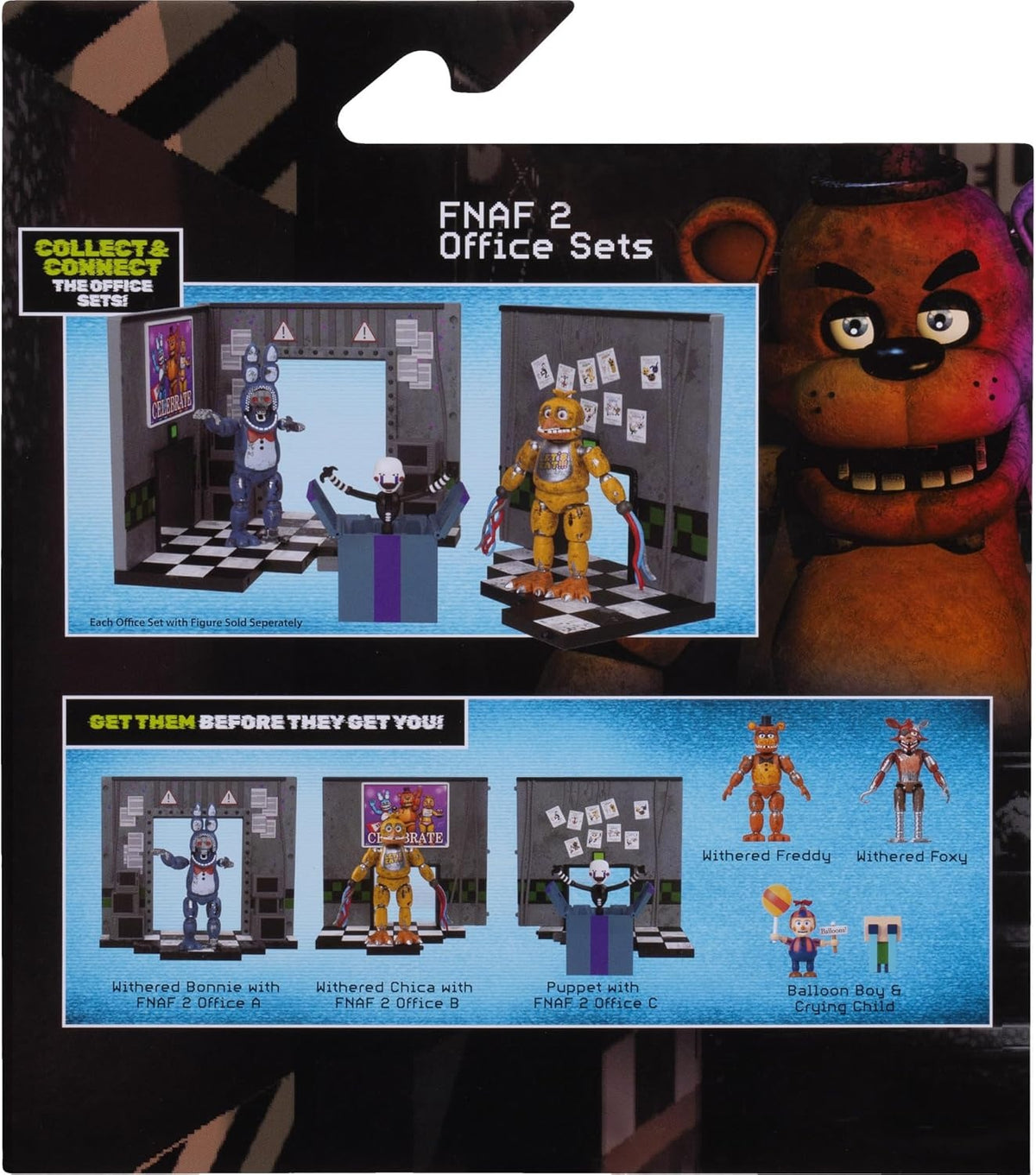Jazwares Five Nights at Freddy's Withered Bonnie Office Set